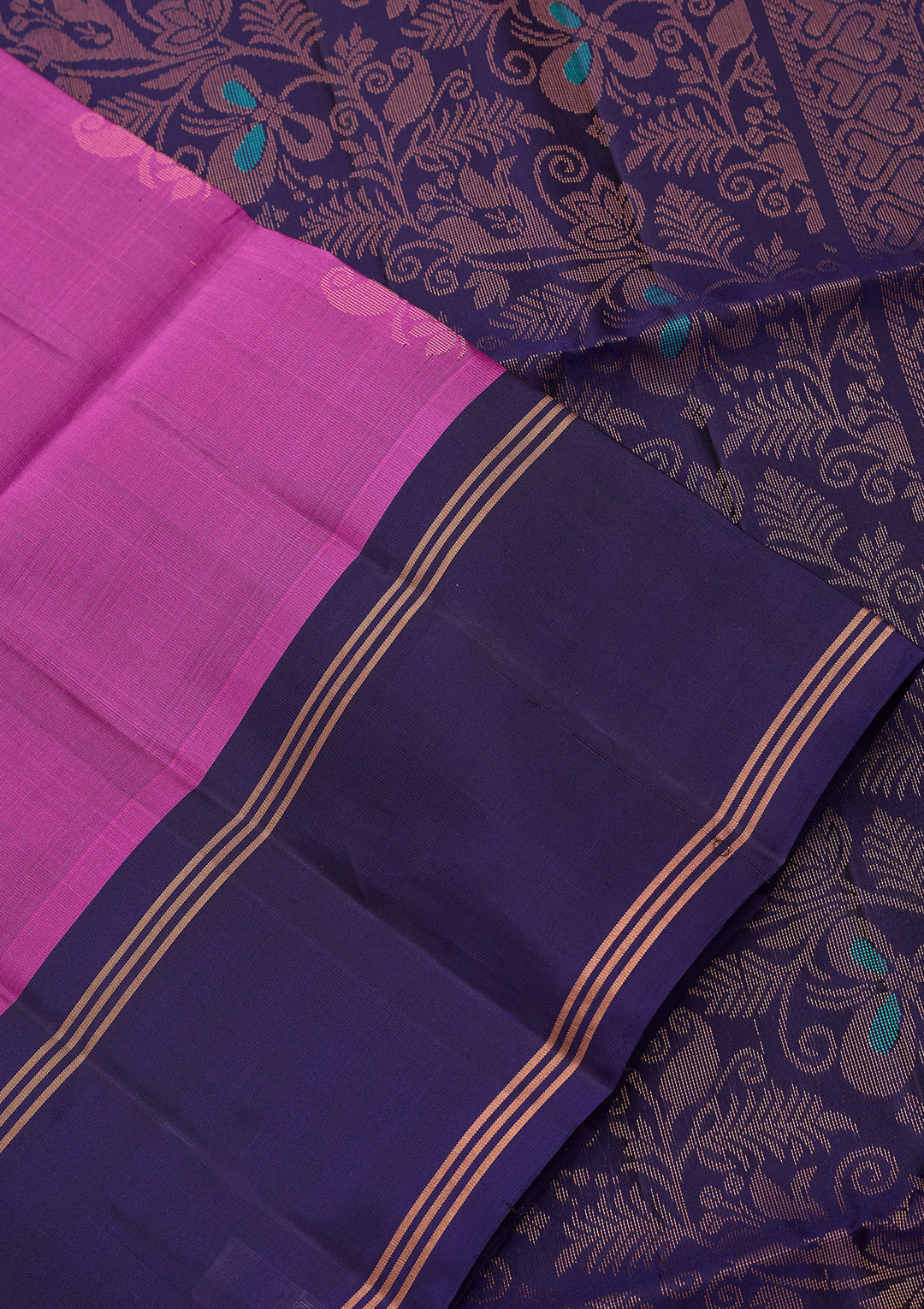 Wine Pure Opada Silk Buti Saree With Matching Blouse Piece