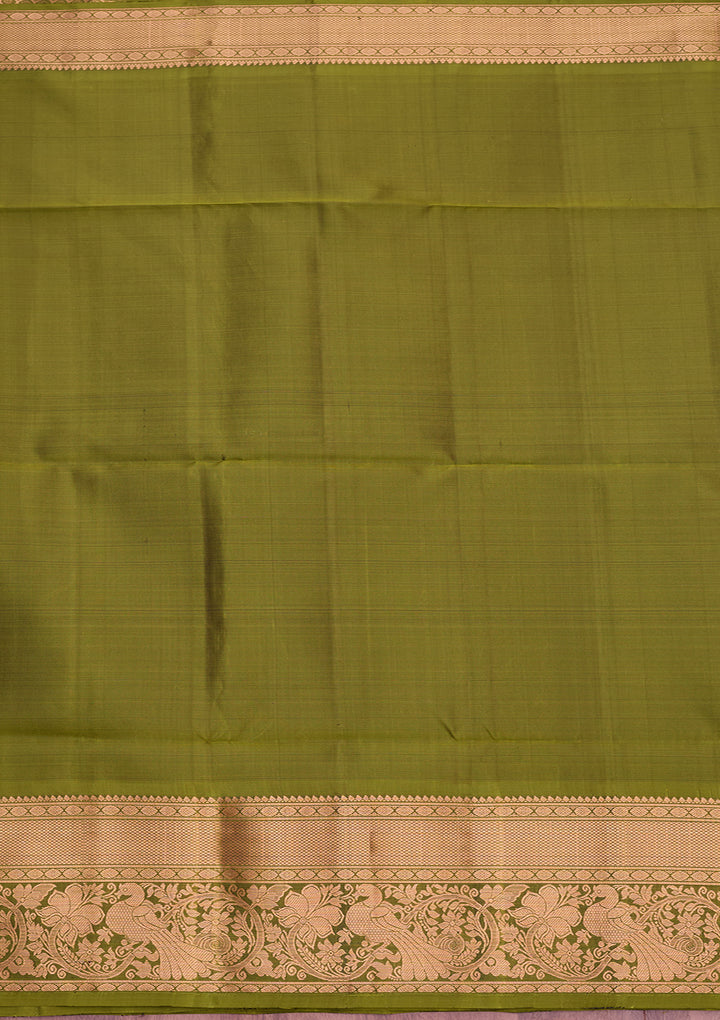 Royal Blue Pure Opada Silk Buti Saree With Matching Blouse Piece