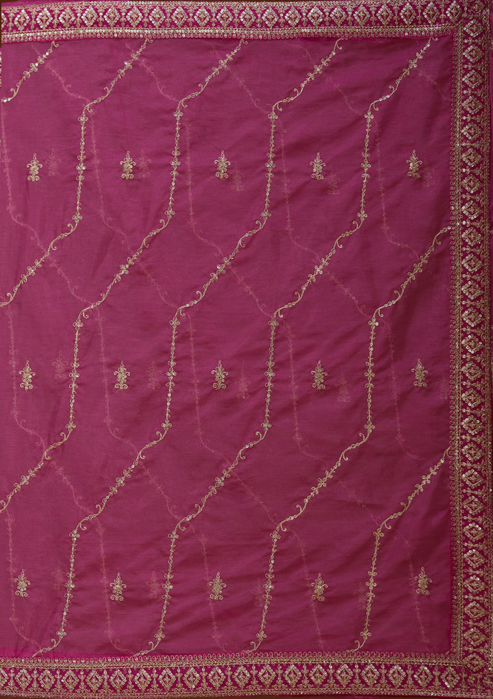 Yellow Sequins Soft Raw Silk Readymade Sharara Suit