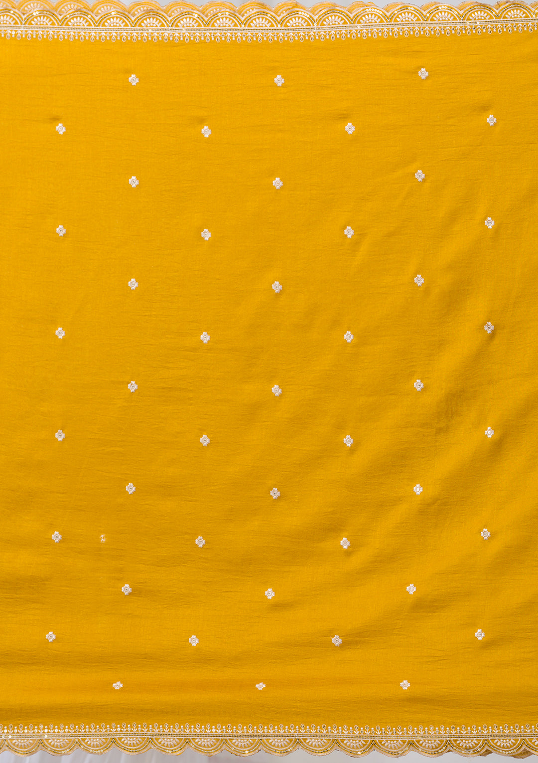 Mustard Sequins Raw Silk Readymade Salwar Suit