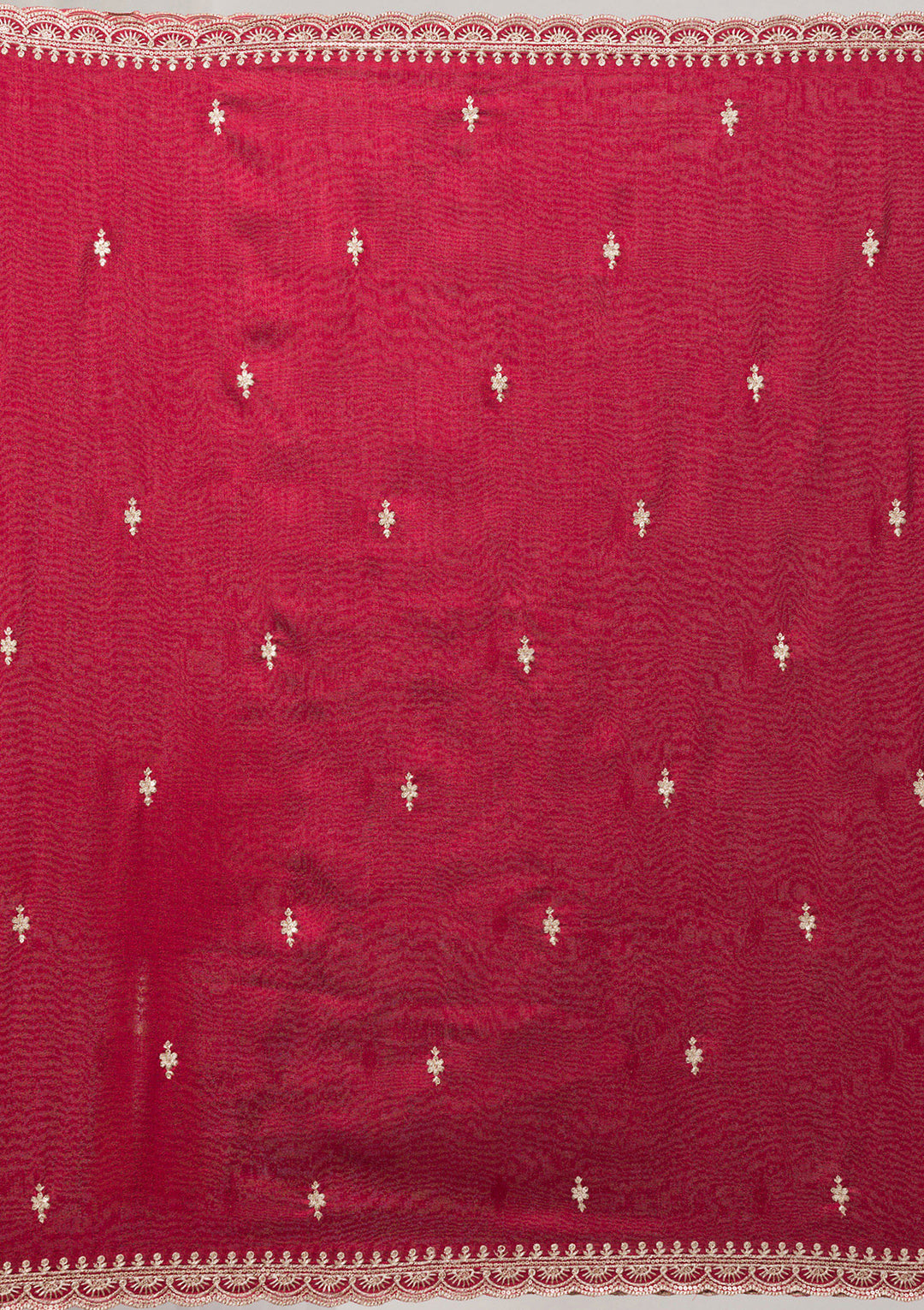 Maroon Threadwork Raw Silk Readymade Salwar Suit