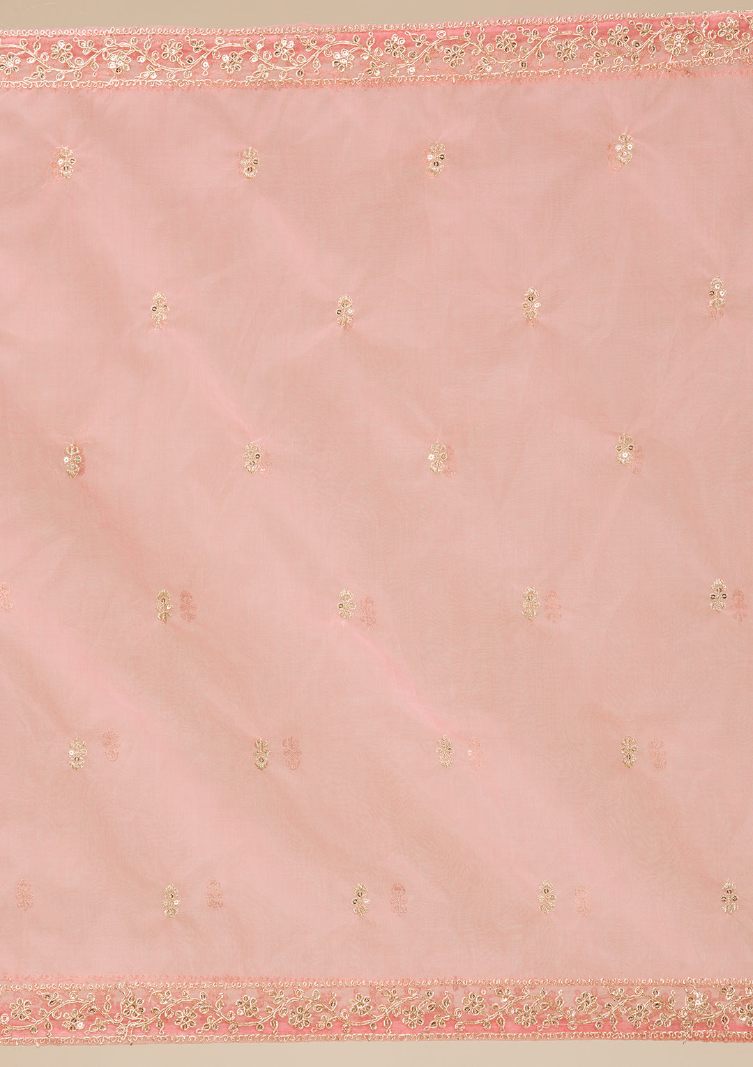 Peach Cording Chanderi Readymade Salwar Suit