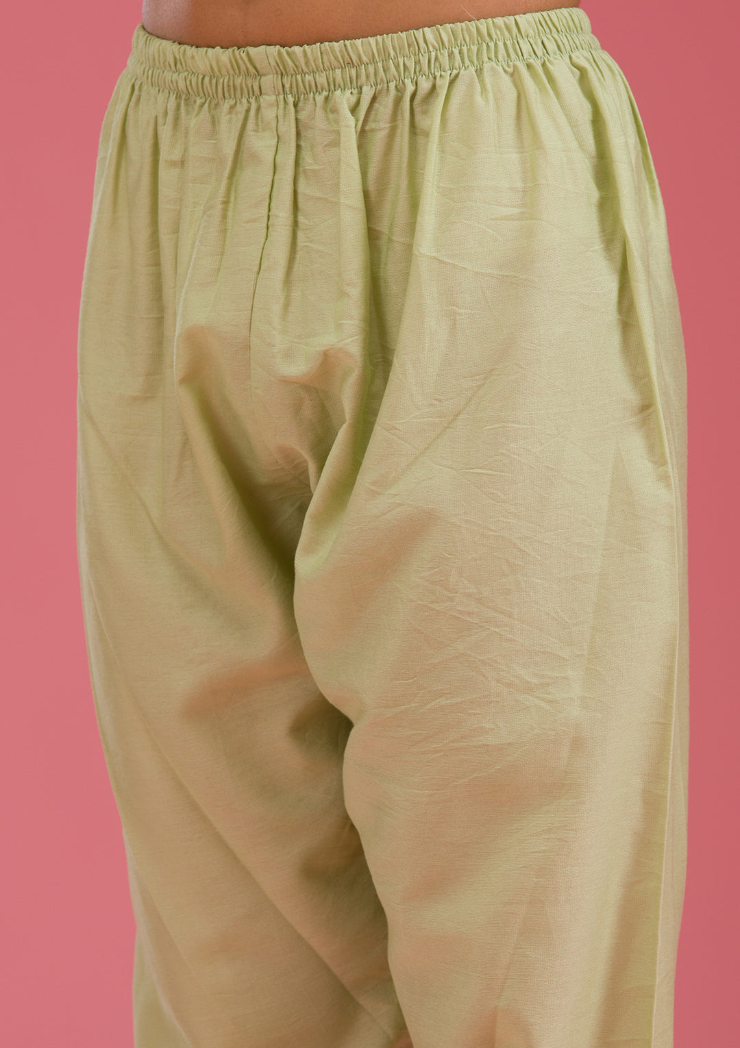 Pista Green Cording Chanderi Readymade Salwar Suit