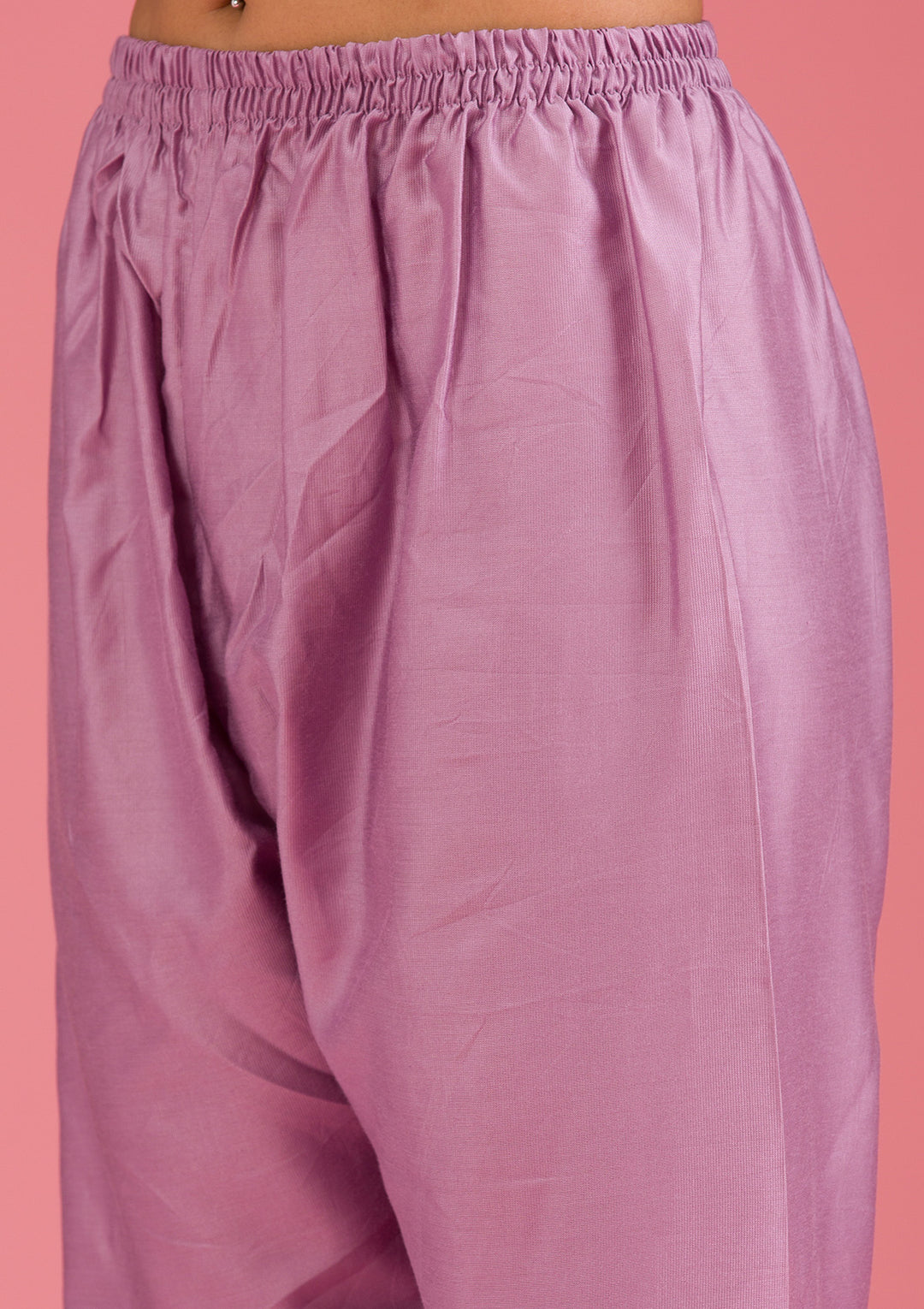 Lavender Cording Chanderi Readymade Salwar Suit