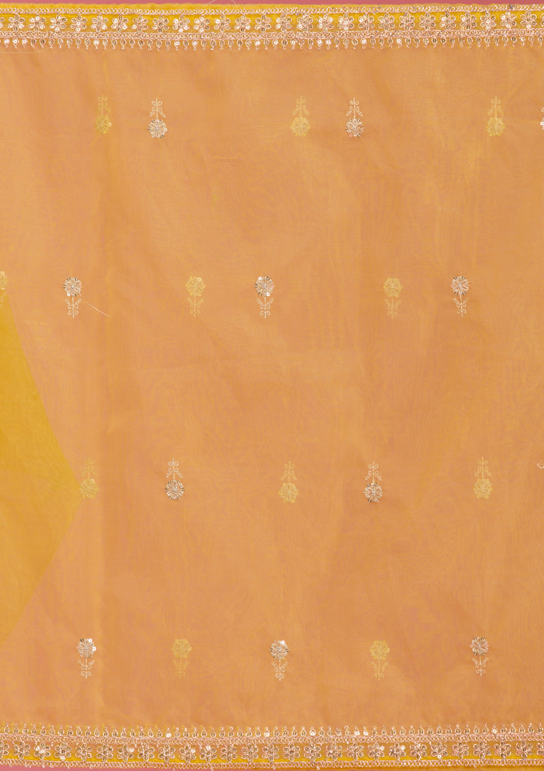 Yellow Cording Chanderi Readymade Salwar Suit