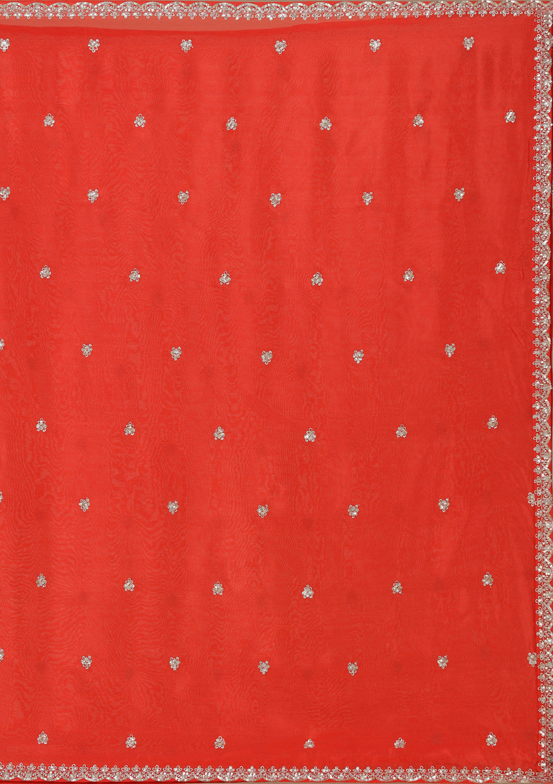 Red Sequins Crepe Readymade Salwar Suit