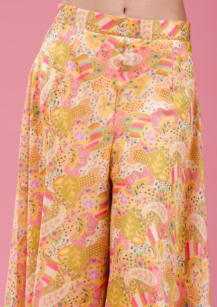 Yellow Cutdana Crepe Readymade salwar suit