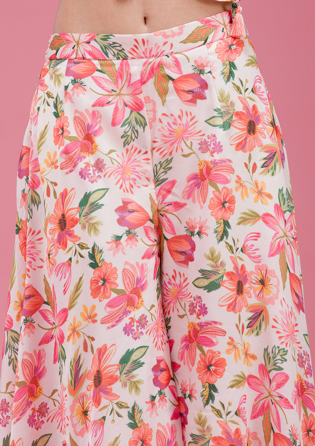 Cream Cutdana Crepe Readymade salwar suit