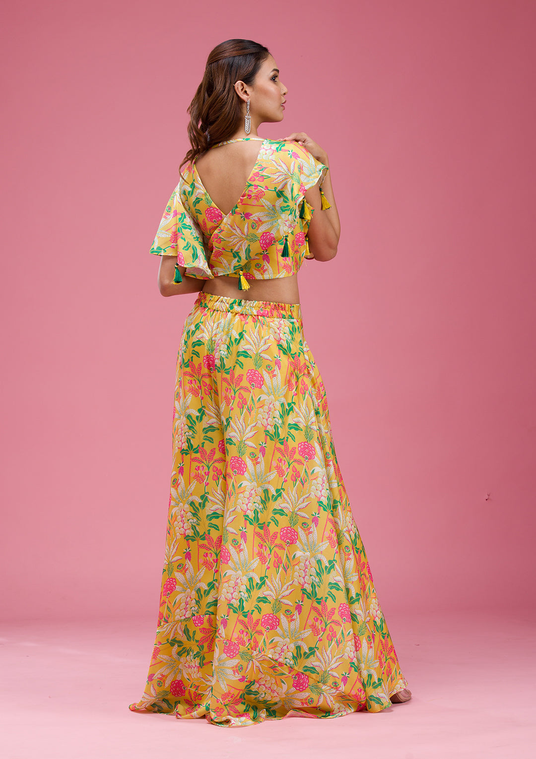 Mustard Cutdana Crepe Readymade salwar suit