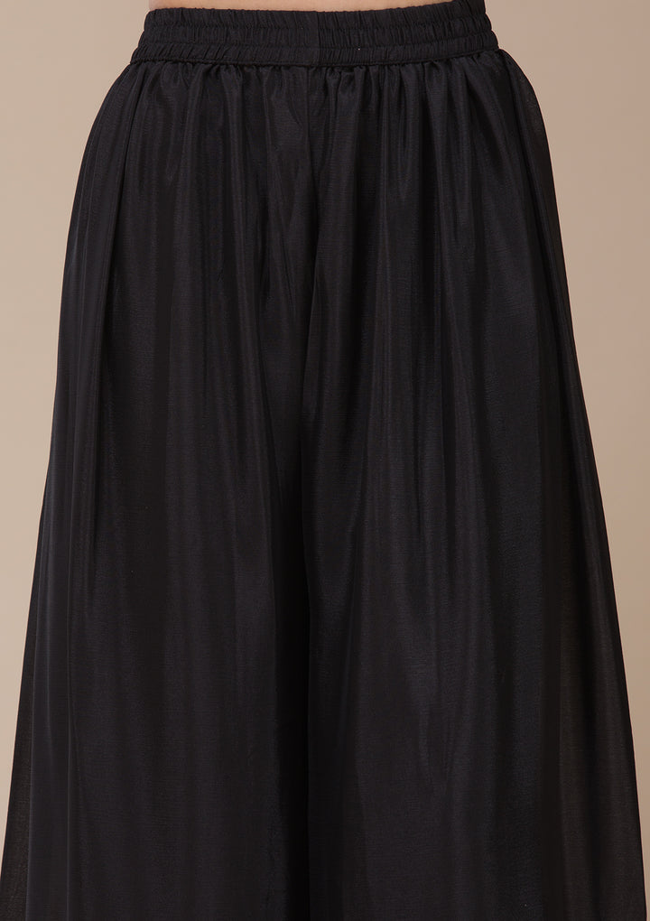 Black Cording Chinon Readymade sharara suit