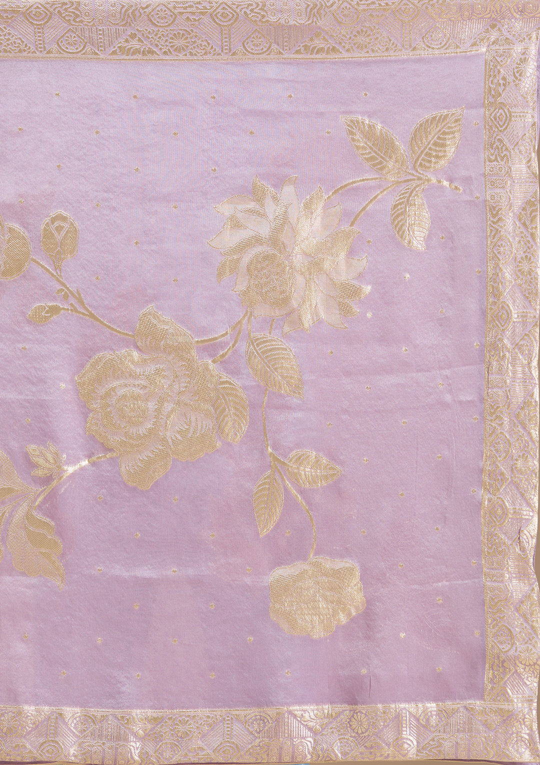 Lavender Zariwork Tissue Readymade Salwar Suit