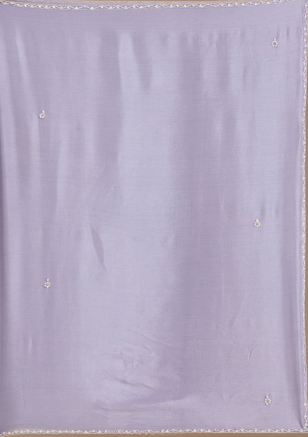 Light Lavender Mirrorwork Tissue Readymade Salwar Suit