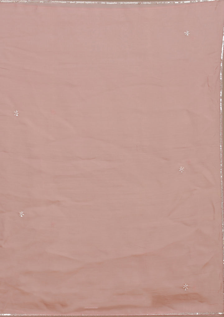 Peach Cutdana Tissue Readymade Salwar Suit