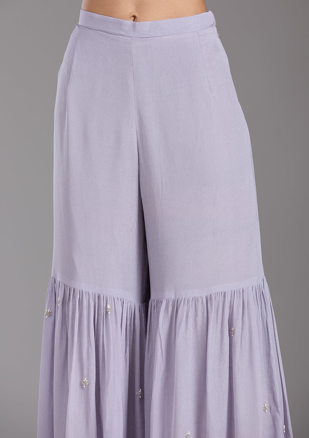 Light Lavender Cutdana Tissue Readymade Salwar Suit