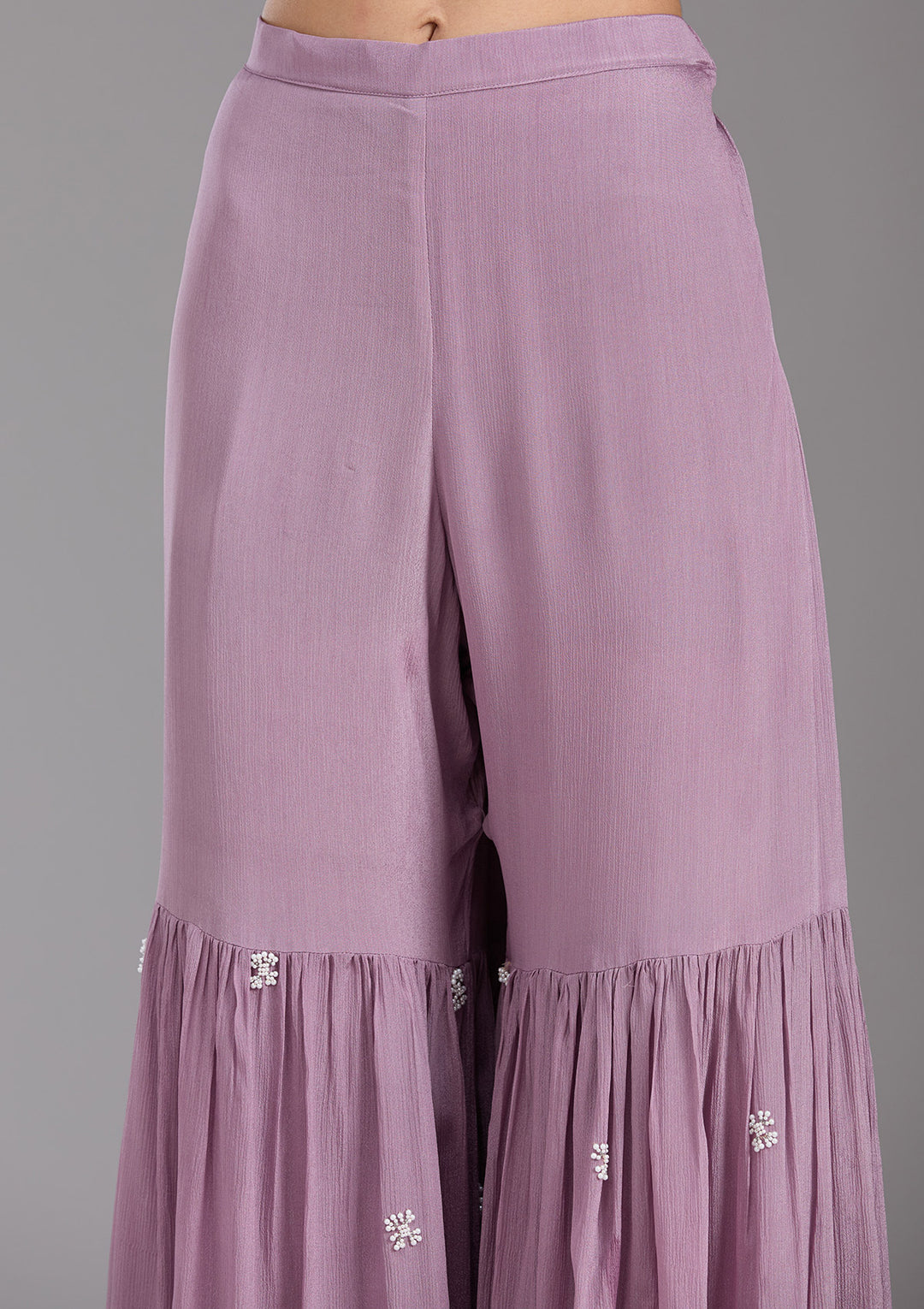 Mauve Cutdana Tissue Readymade Salwar Suit