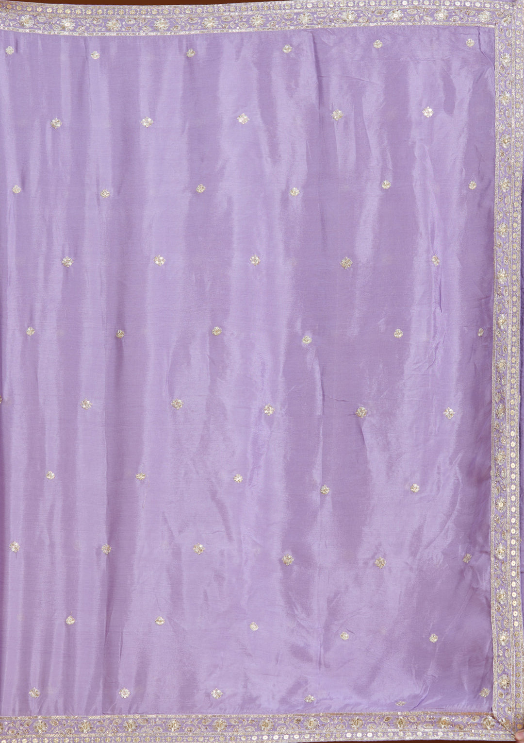 Lavender Zariwork (Gold) Crepe Readymade Salwar Suit