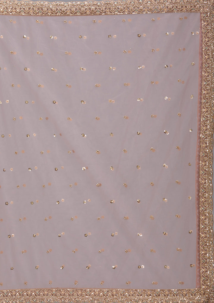 Onion Pink Sequins Net Readymade Salwar Suit
