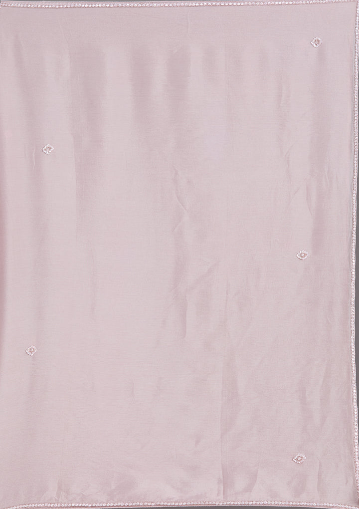 Pink Cutdana Tissue Readymade Salwar Suit