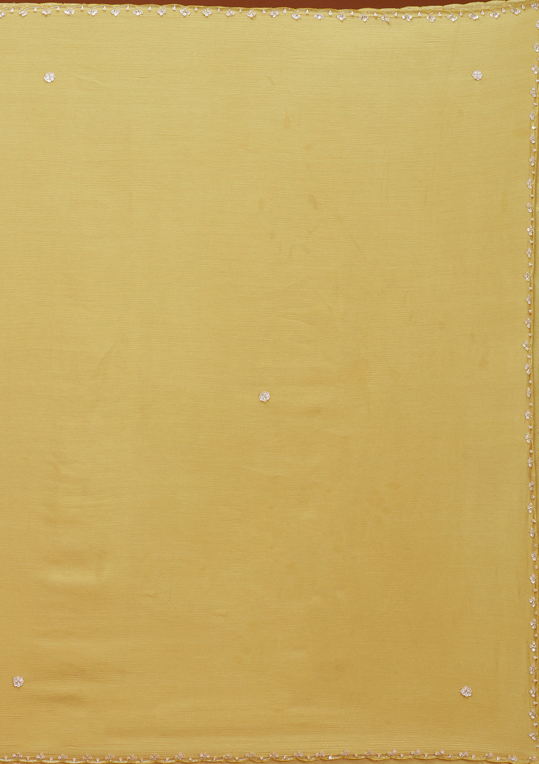 Yellow Cutdana Crepe Readymade Salwar Suit