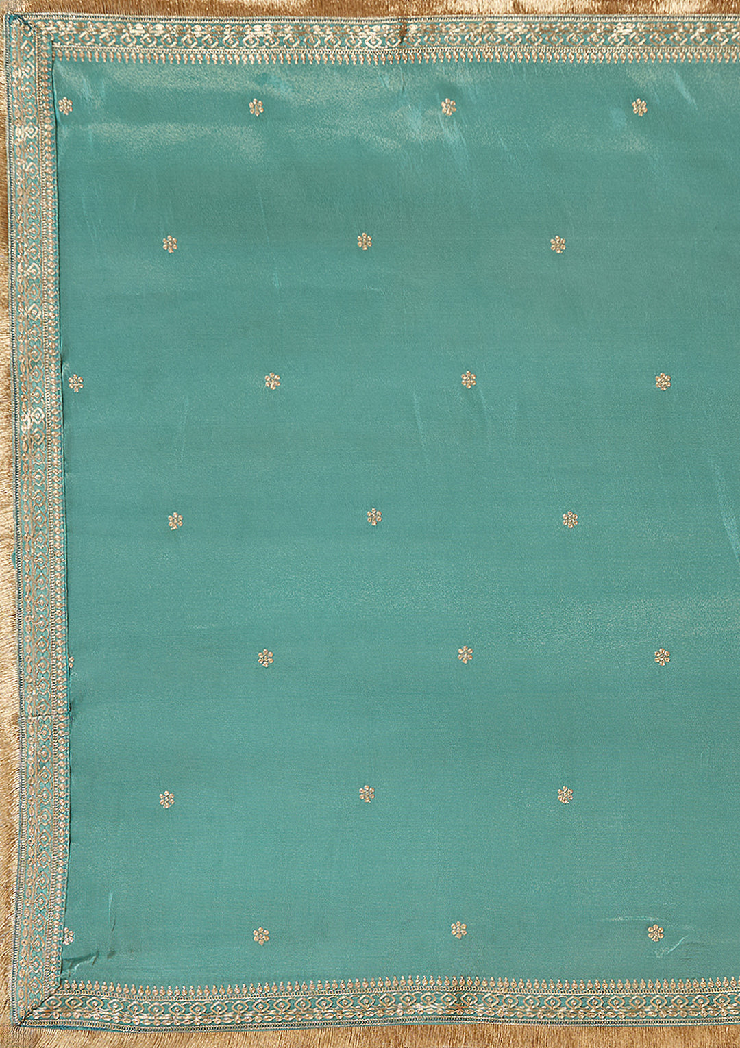 Sea Green Pitawork Tissue Readymade Salwar Suit