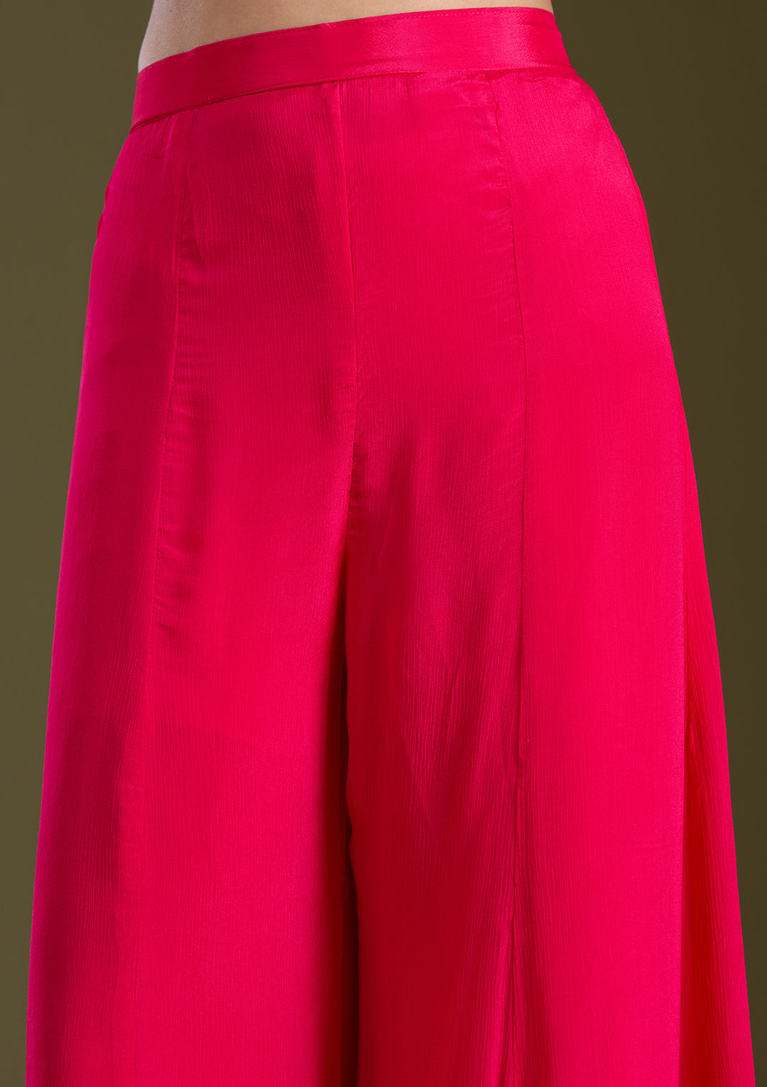 Rani Pink Cutdana Soft Raw Silk Readymade Salwar Suit