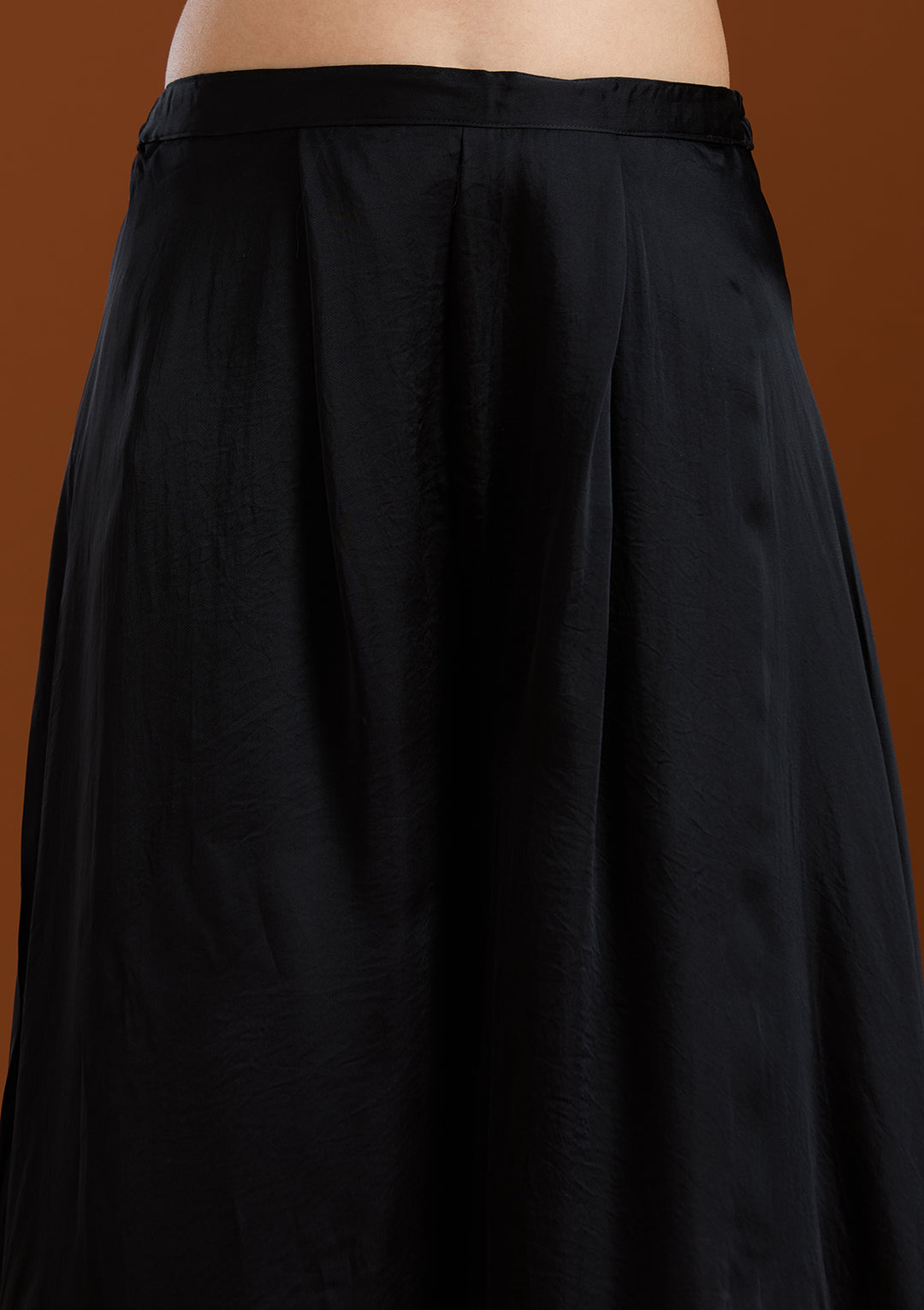 Black Cutdana Crepe Readymade Salwar Suit