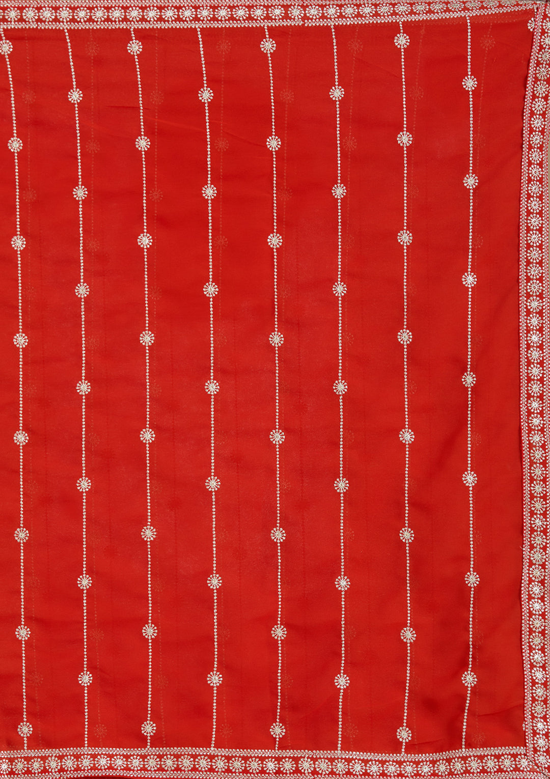 Rust Zariwork (Gold) Georgette Readymade Salwar Suit