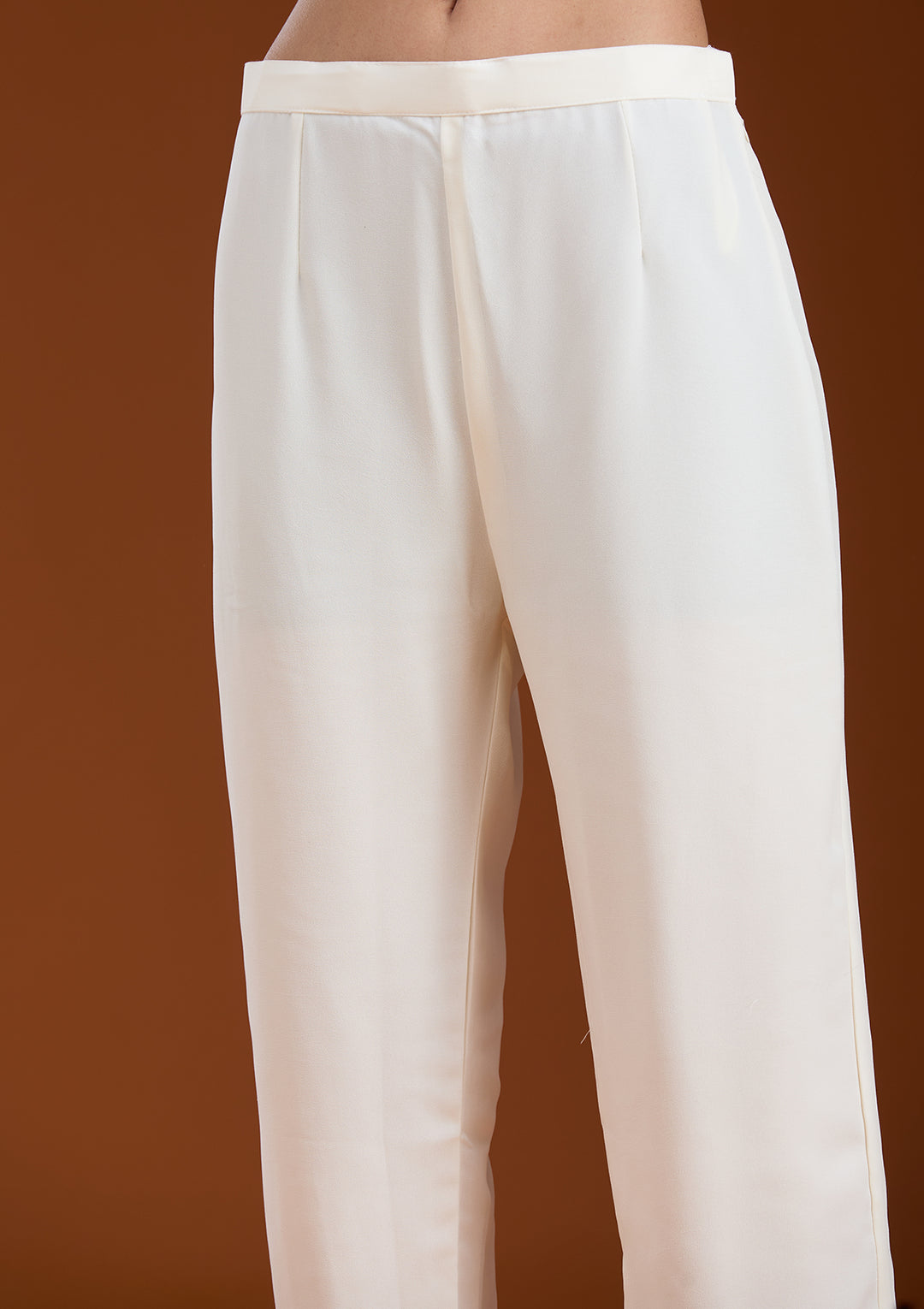 White Sequins Georgette Readymade Salwar Suit