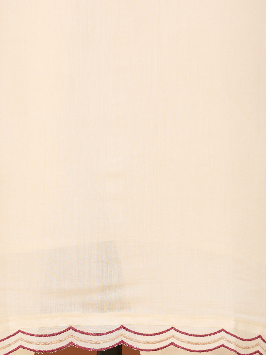 Cream Threadwork Chanderi Readymade Salwar Suit
