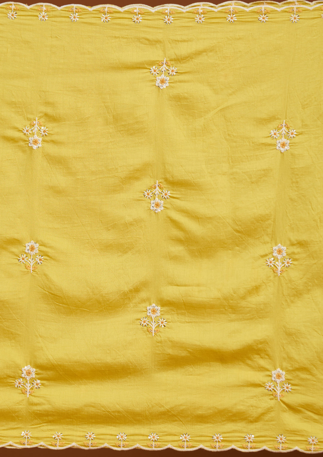 Yellow Cutdana Chanderi Readymade Salwar Suit