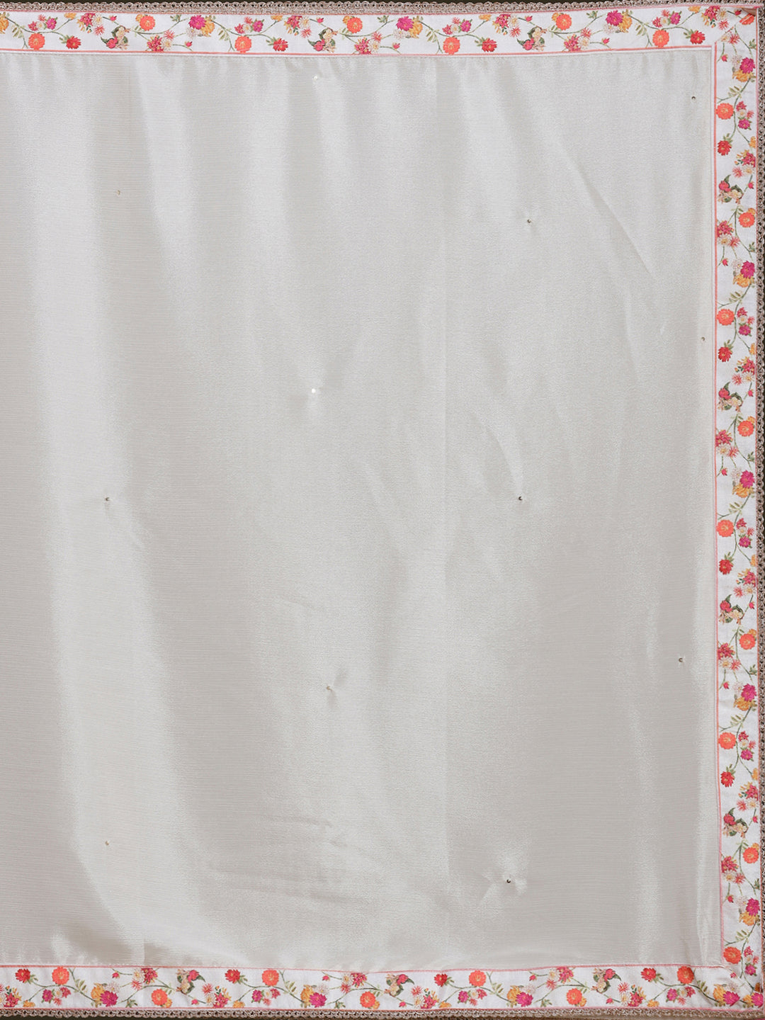 Cream Printed Chinon Readymade Salwar Suit