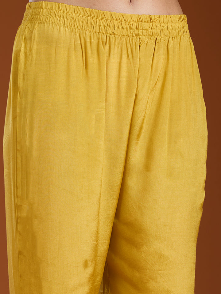 Mehandi Green Zariwork (Gold) Brocade Readymade Salwar Suit