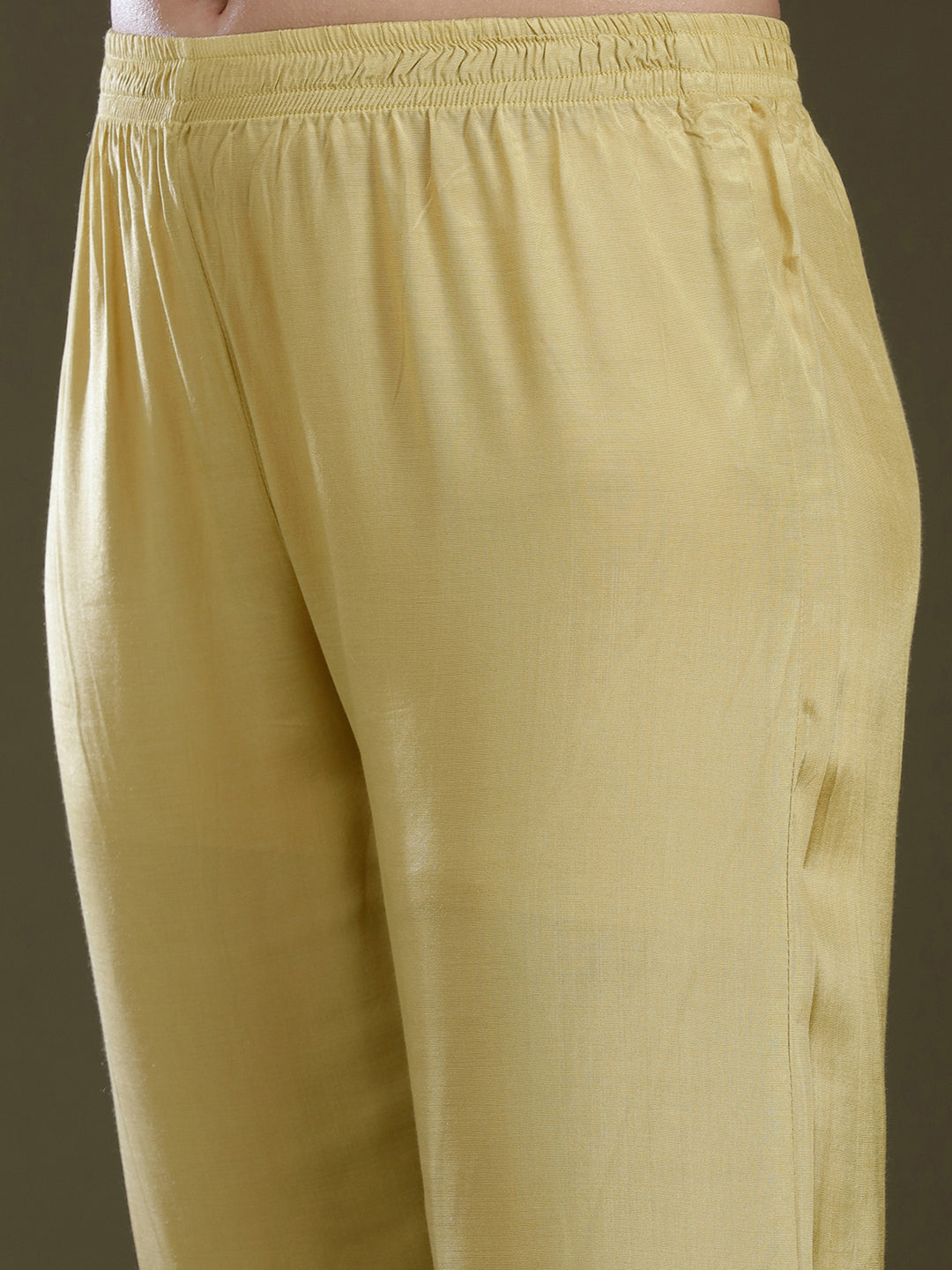 Leaf Green Threadwork Dola Silk Readymade Salwar Suit