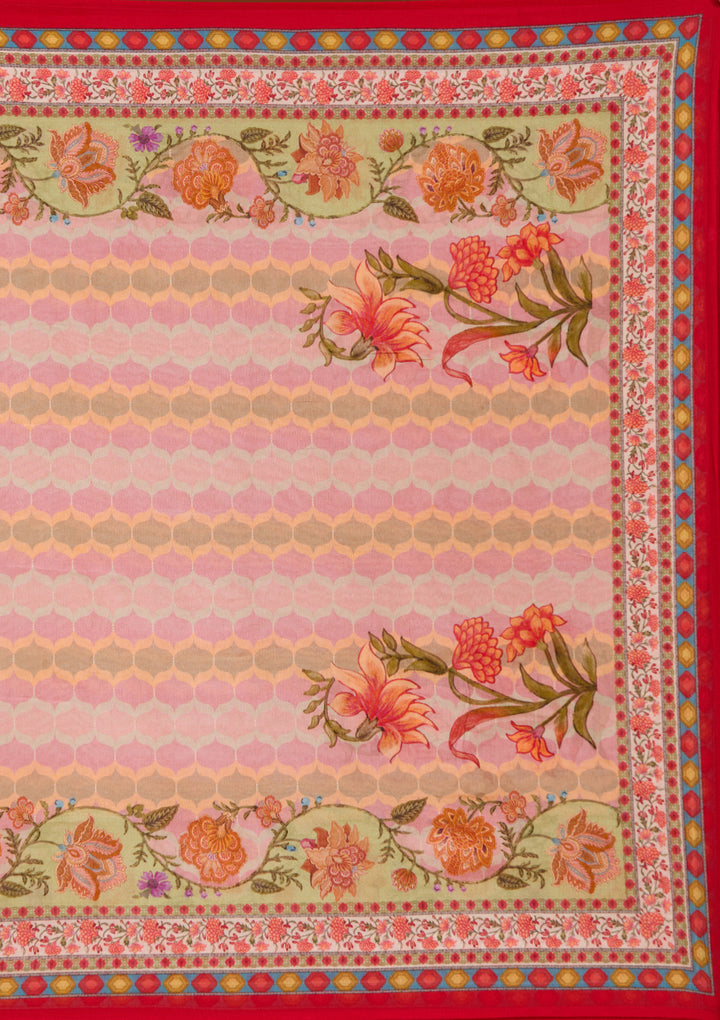 Green Printed Crepe Readymade Salwar Suit