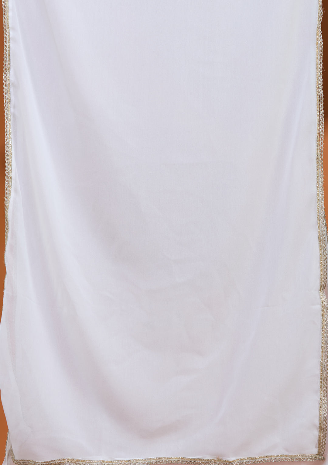 White Threadwork Georgette Readymade Salwar Suit