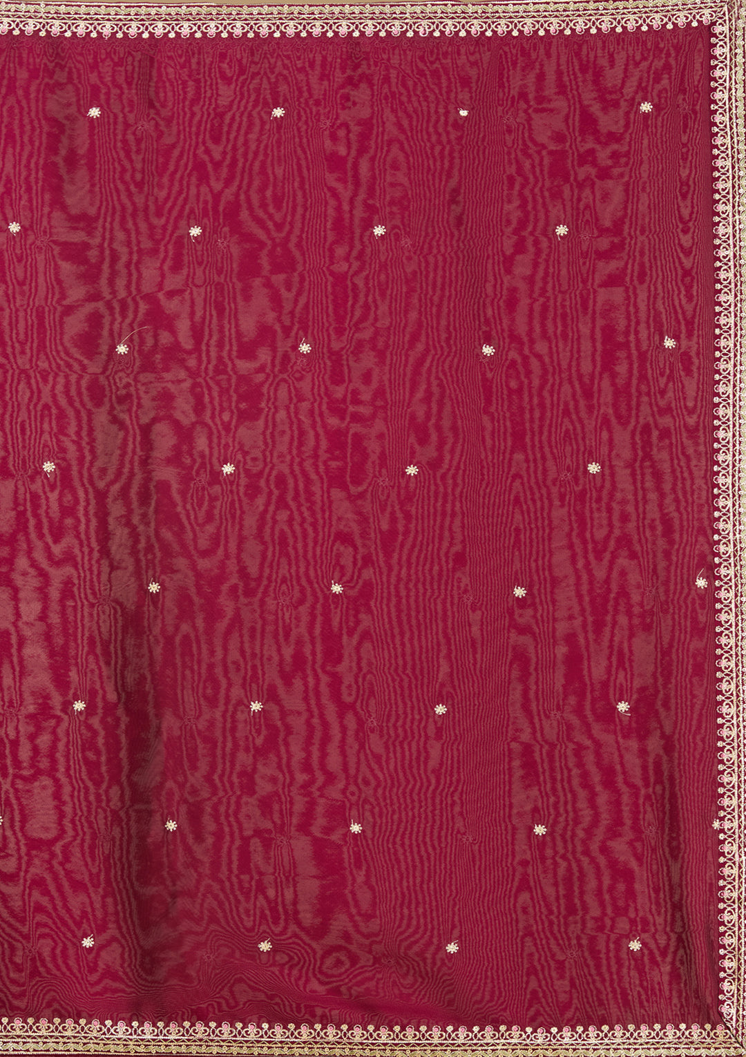 Wine Soft Raw Silk Threadwork Straight Kurta With Pant Regular And Dupatta