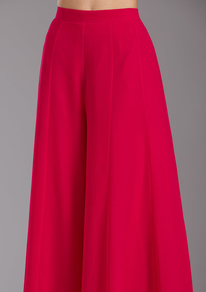 Rani Pink Cutdana Georgette Readymade Salwar Suit