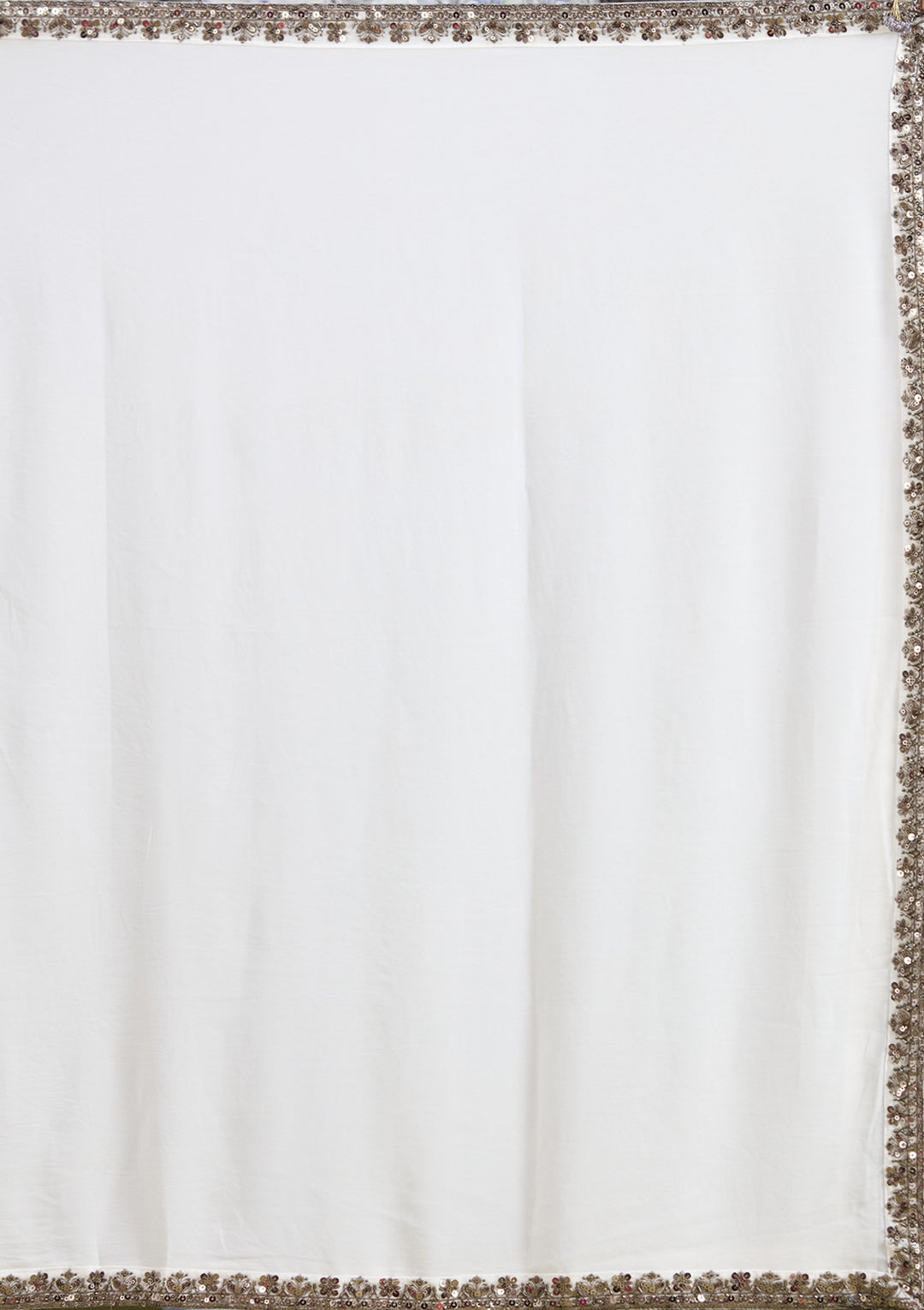 Off White Cutdana Georgette Readymade Salwar Suit