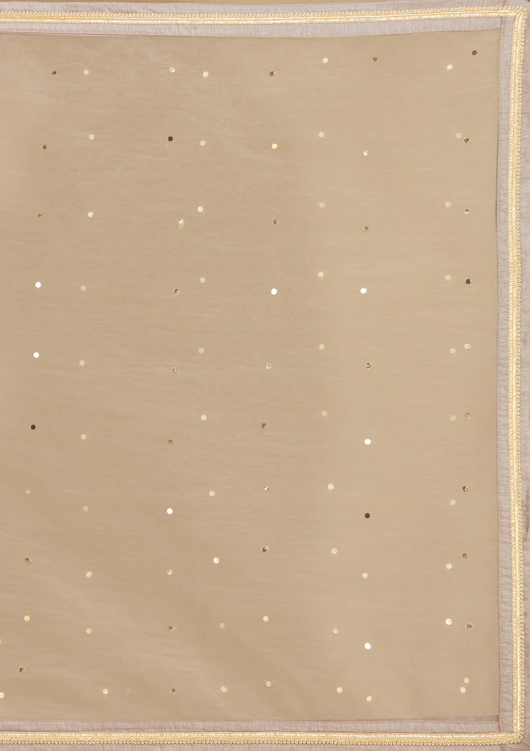 Light Grey Tissue Cutdana Straight Kurta With Palazzo And Dupatta