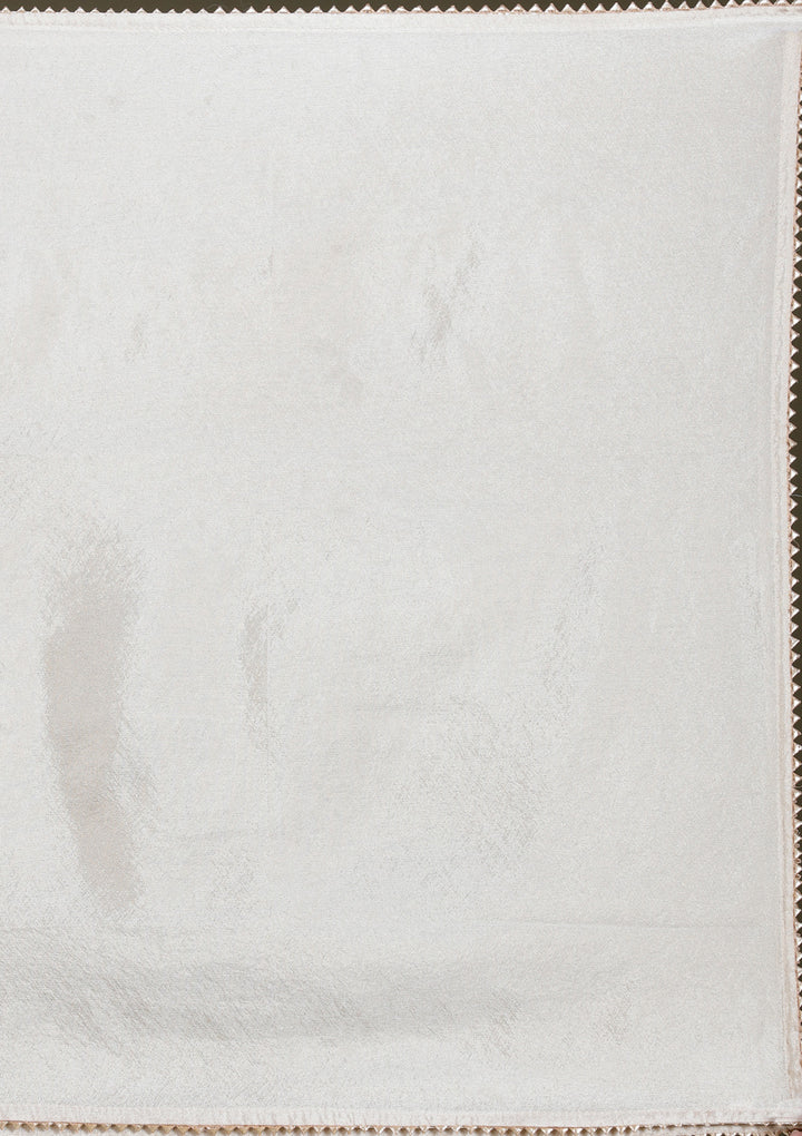 Beige Cutdana Tissue Readymade Salwar Suit