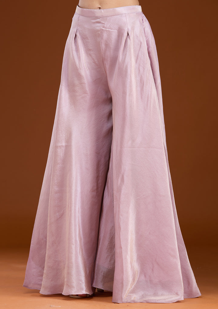 Lavender Cutdana Tissue Readymade Salwar Suit