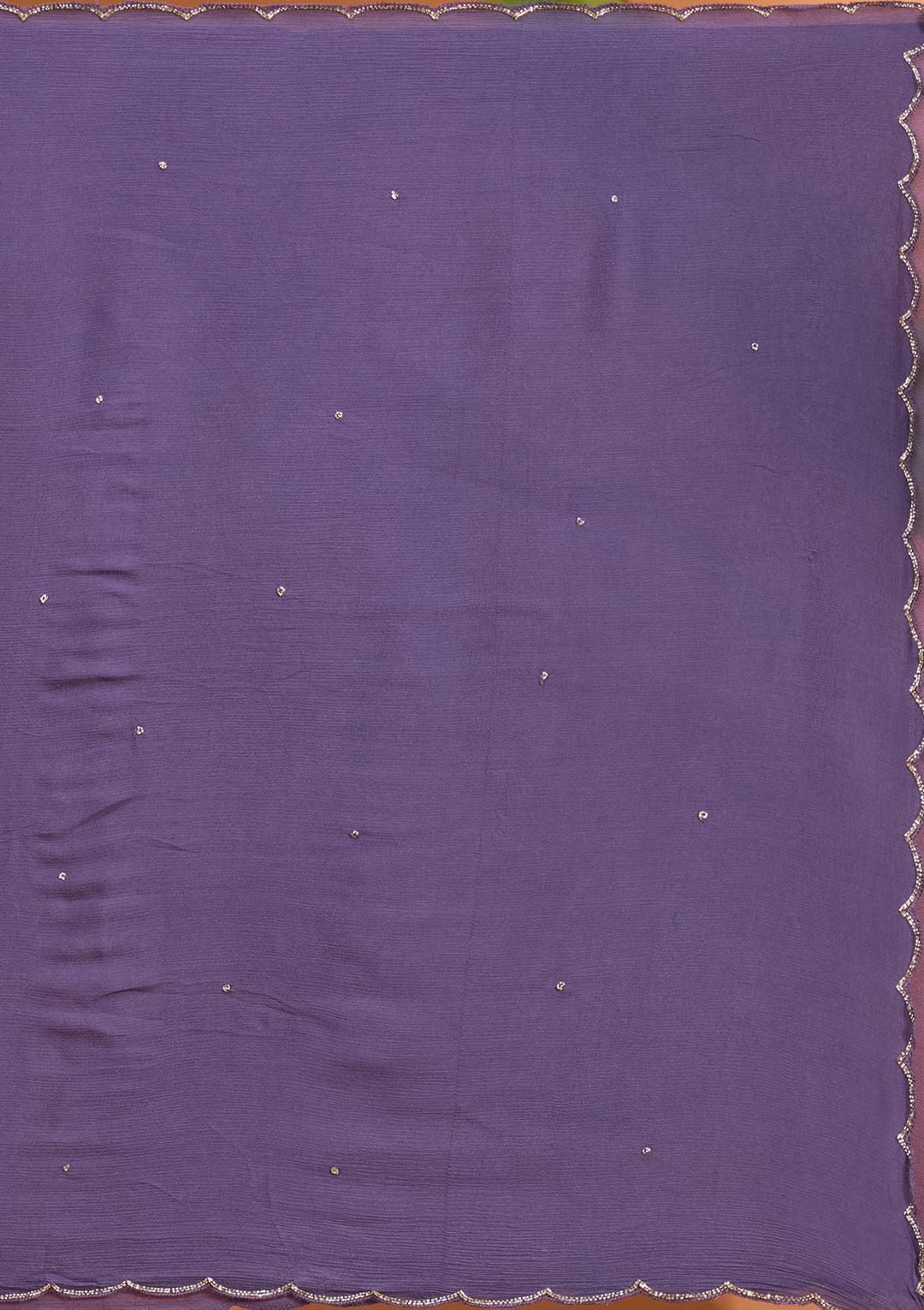 Purple Cutdana Soft Raw Silk Readymade Salwar Suit