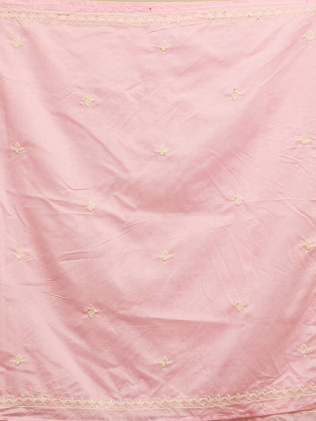 Pink Threadwork Chanderi Readymade Salwar Suit