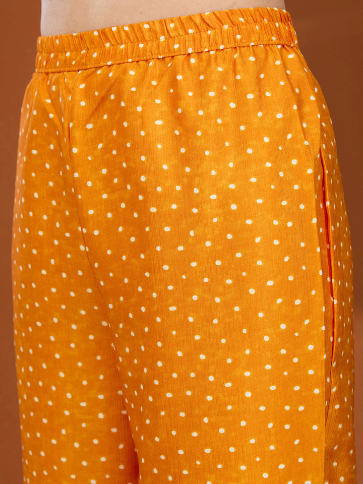 Mustard Yellow Cording Raw Silk Readymade Salwar Suit