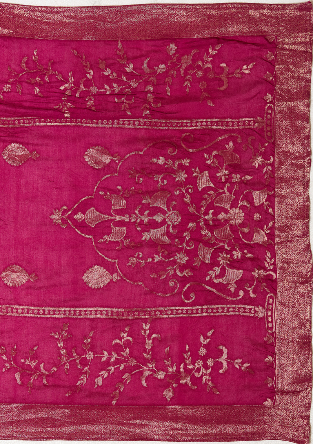 Purple Chanderi Bandhej Cording Straight Kurta With Regular Pant And Dupatta