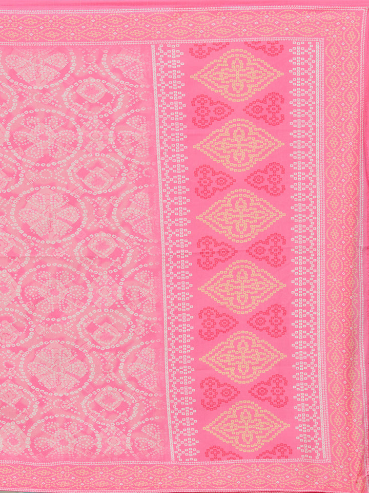 Pink Threadwork Chanderi Readymade Salwar Suit