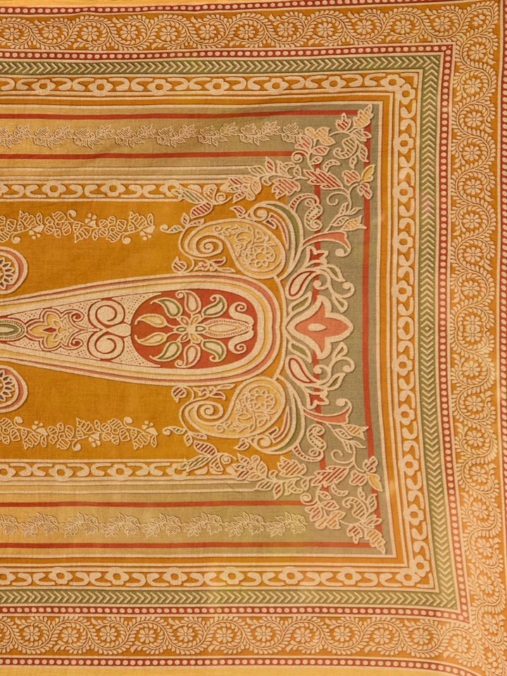 Mustard Yellow Cutdana Chanderi Readymade Salwar Suit