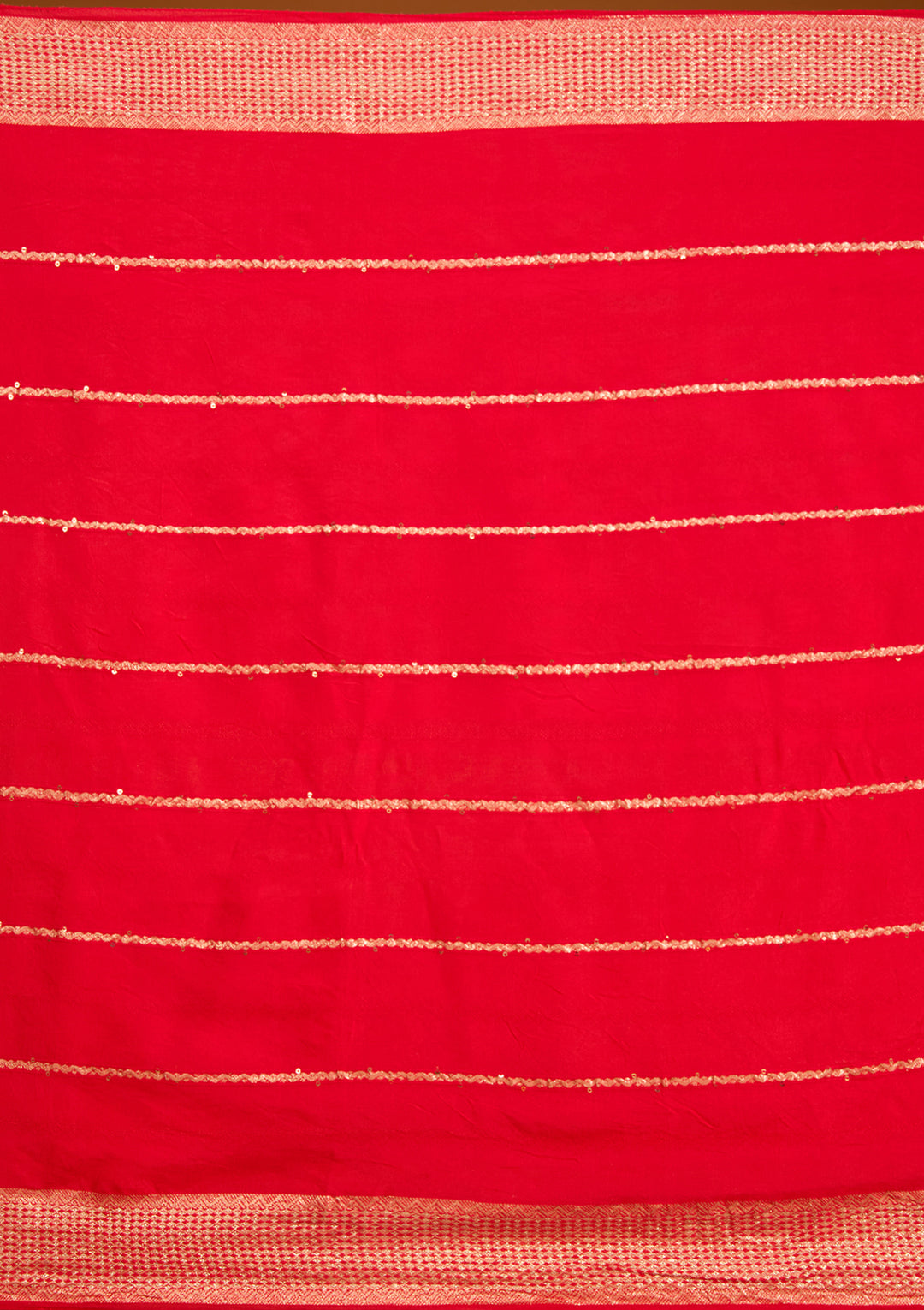 Red Cording Chanderi Readymade Salwar Suit