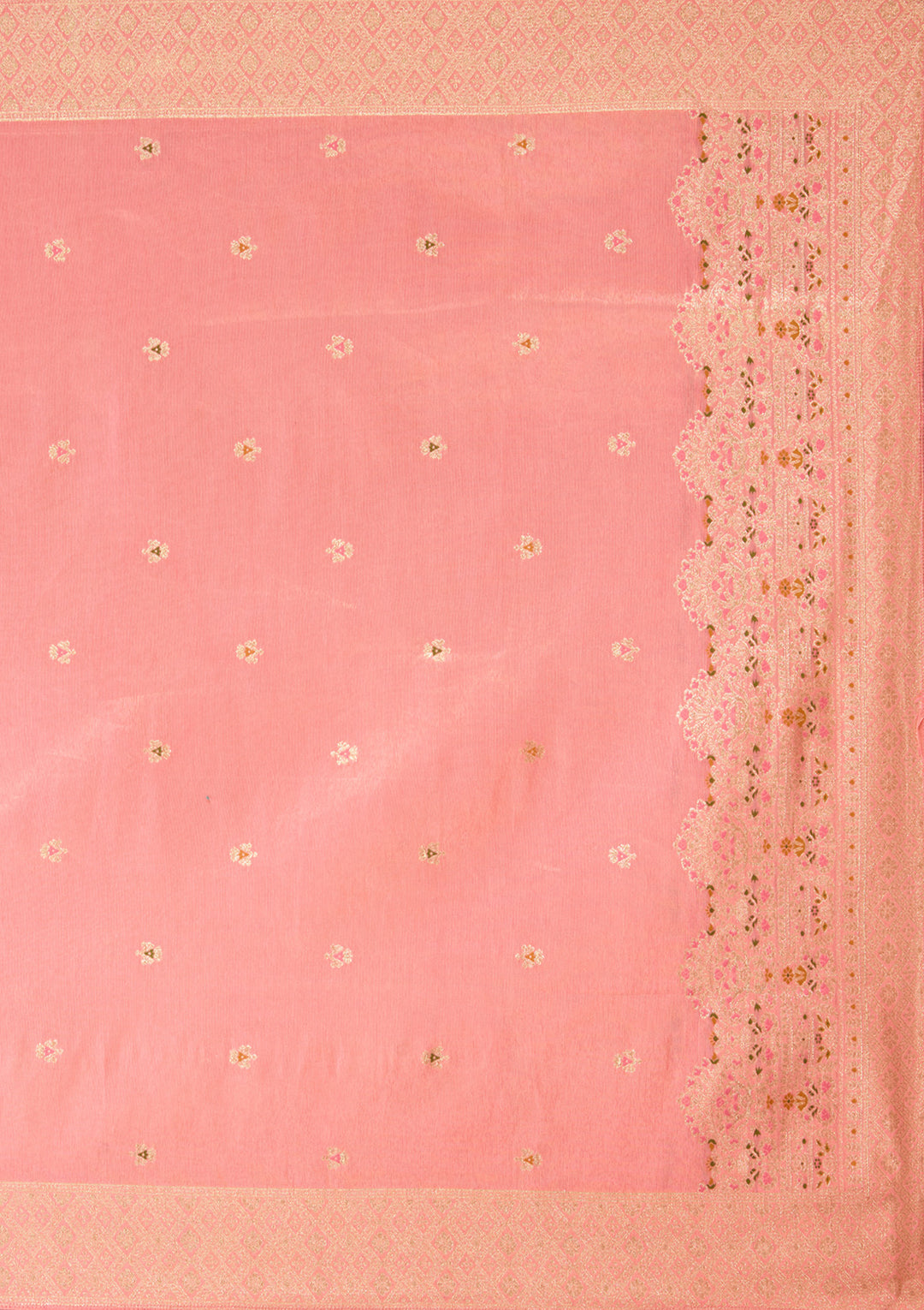 Beige No Work (Plain) Brocade Readymade Salwar Suit