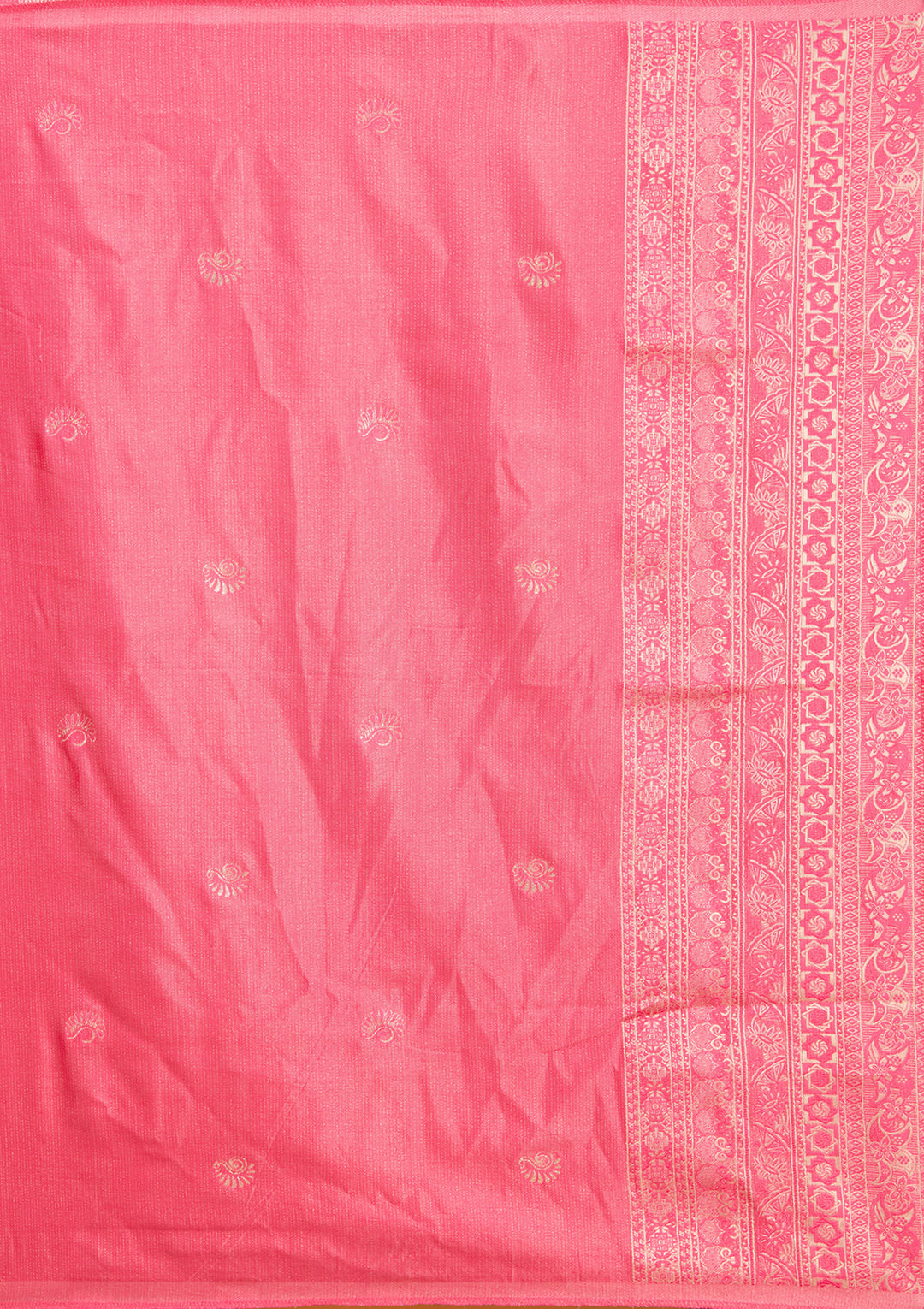 Beige Plain Brocade Readymade Salwar Suit